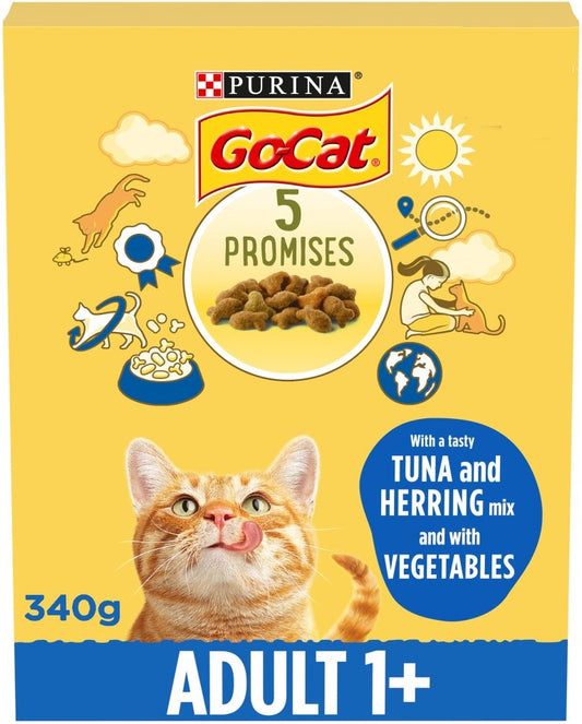 GO-CAT Herring and Tuna Dry Cat Food 340g