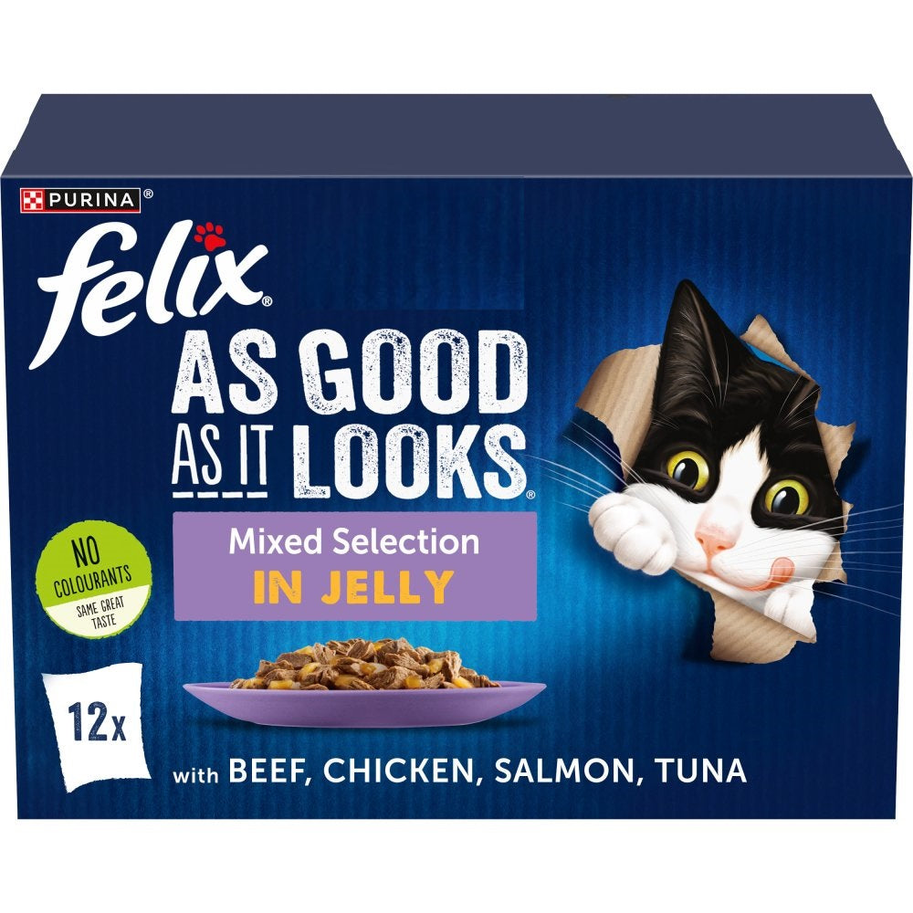 Felix As Good as It Looks Mixed Selection in Jelly 100g (Pack of 12)