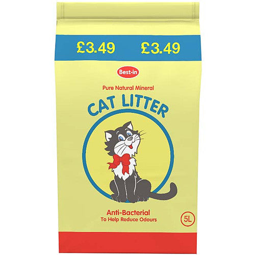 Best-In Anti-Bacterial Cat Litter 5L PM (Pack of 4)