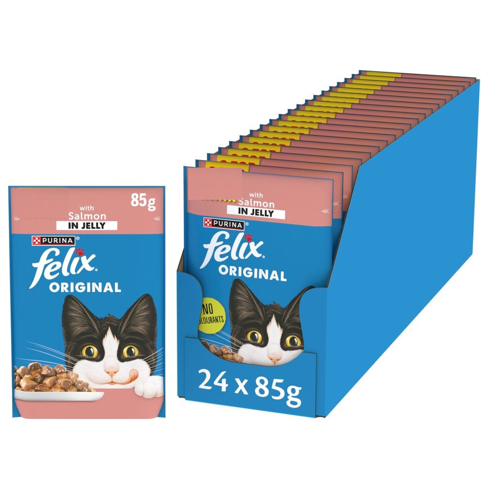 FELIX Original Salmon Wet Cat Food 85g (Pack of 12)